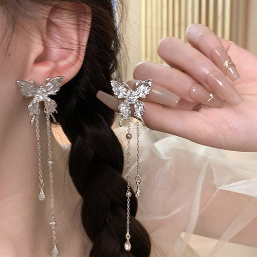 Aurielle Butterfly Tassel Earrings