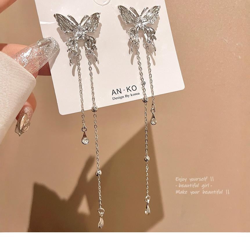 Aurielle Butterfly Tassel Earrings