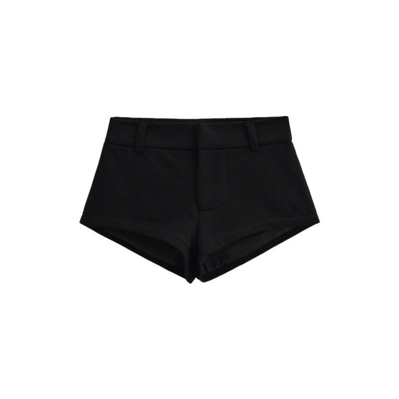 Maven Retro Bodycon Shorts-Black